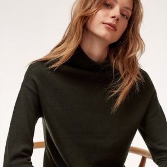 Aritzia Wilfred Cyprie Knit Sweater in Olive - Picture 2 of 12